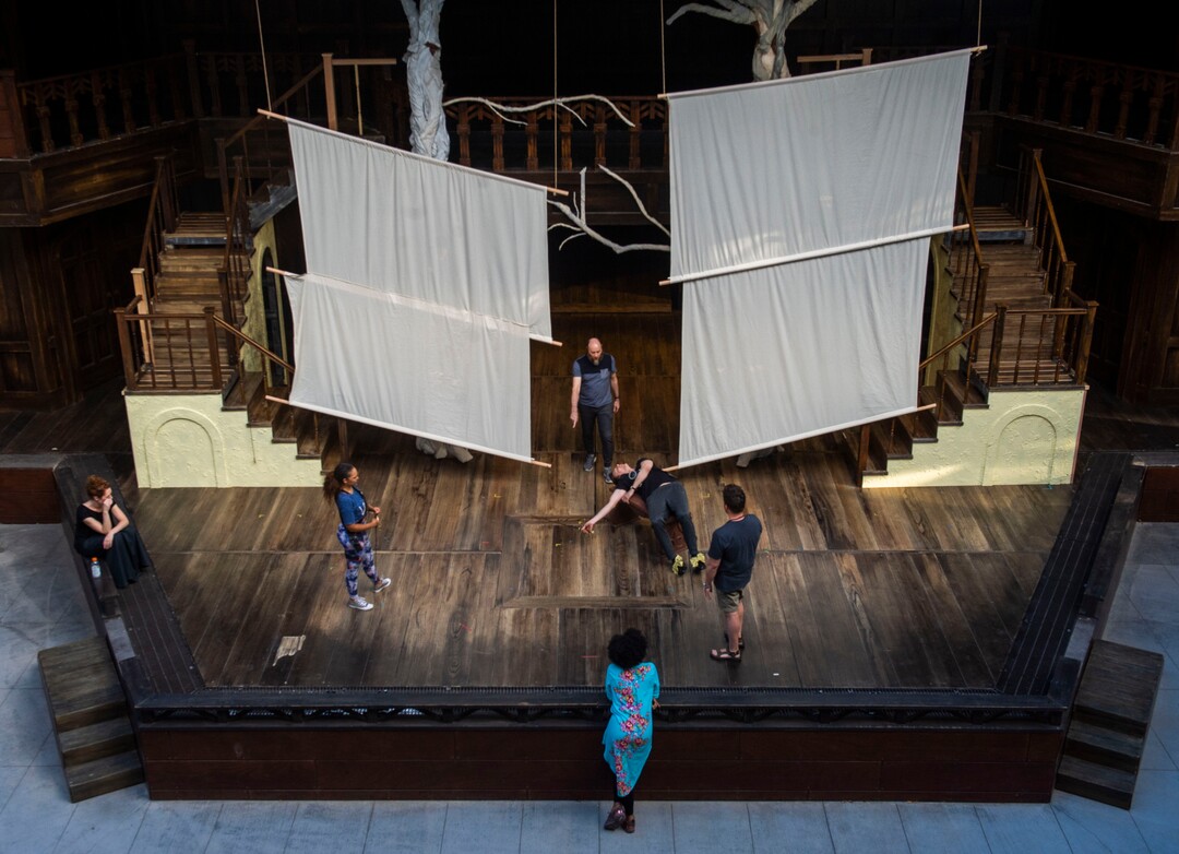 (Rick Egan  |  The Salt Lake Tribune)   Actors rehearse a fight call for Twelfth Night, at the Shakespeare Festival in Cedar City, Wednesday, June 19, 2019.