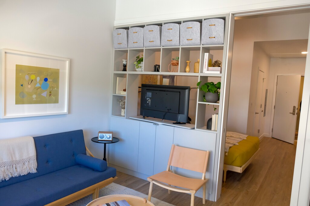(Leah Hogsten | Tribune file photo) A 400-square-foot apartment in Mya, a new mixed-income residential complex on 400 South in Salt Lake City. Do you live in a smaller space these days? Share your experience with The Tribune.