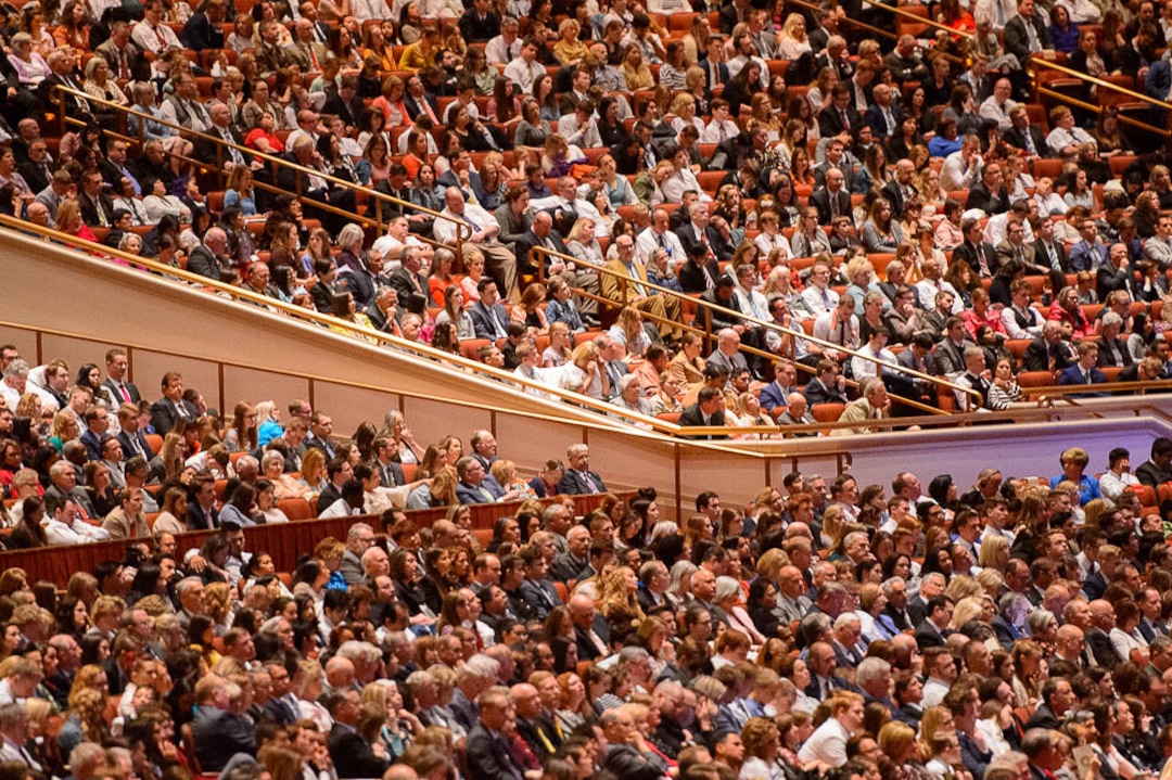 (Trent Nelson  |  The Salt Lake Tribune)  The morning session of the189th Annual General Conference of The Church of Jesus Christ of Latter-day Saints in Salt Lake City on Sunday April 7, 2019.