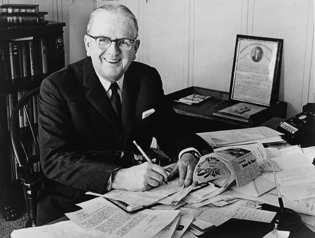 (Courtesy of Religion News Service) Norman Vincent Peale was a Christian preacher and author, most notably of "The Power of Positive Thinking."