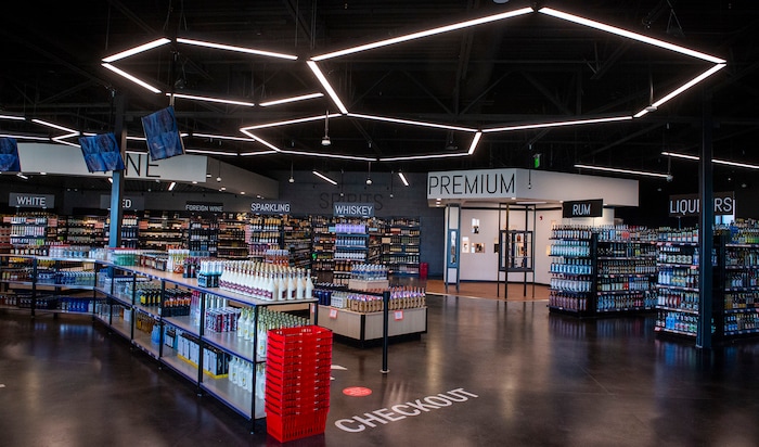 (Rick Egan | The Salt Lake Tribune)  The new state liquor and wine store in Saratoga Springs, on Monday, Nov. 16, 2020.