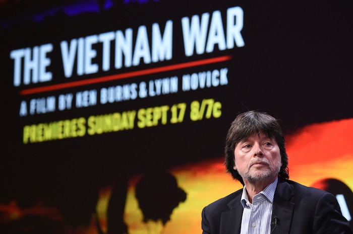 Ken Burns participates in the "The Vietnam War" panel during the PBS portion of the 2017 Summer TCA's at the Beverly Hilton Hotel on Sunday, July 30, 2017, in Beverly Hills, Calif. (Photo by Richard Shotwell/Invision/AP)