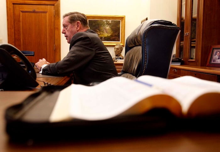 (Trent Nelson | The Salt Lake Tribune)
Jeffrey R. Holland during an interview in 2009.