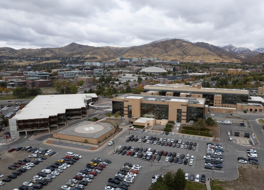 (Francisco Kjolseth | The Salt Lake Tribune) The parcel owned by the U.S. government that holds the George E. Wahlen Department of Veterans Affairs Medical Center and related buildings is pictured on Thursday, Oct. 29, 2022.