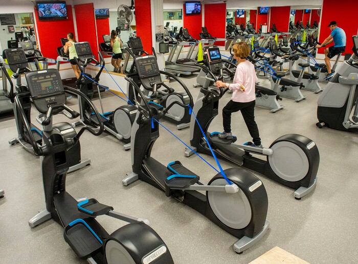 (Rick Egan  |  The Salt Lake Tribune)       The cardio room is open at the Cottonwood Heights Recreation Center, Saturday, May 16, 2020.