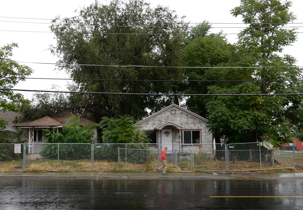 (Francisco Kjolseth  |  The Salt Lake Tribune)  A group of neighbors in the Ballpark neighborhood are concerned about the impact of boarded properties on crime in the community. City documents show there are more abandoned buildings in Salt Lake City's District 5 than in any other neighborhood, with 34 total. Some 22 of the 34 boarded buildings in District 5 are located in the Ballpark neighborhood with three recently being demolished. Pictured on Wed. Sept. 11, 2019, is 1159 South West Temple. 
