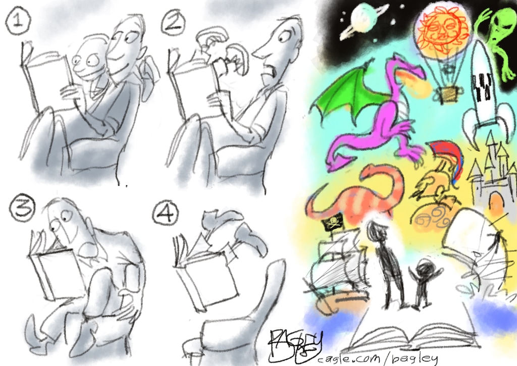 Pat Bagley | Falling Into a Book