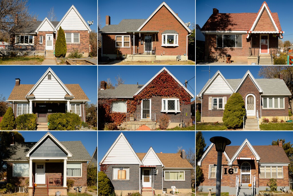 (Trent Nelson | The Salt Lake Tribune)  
Boulevard Gardens, a unique Salt Lake City subdivision near 1800 South between Main Street and West Temple, on Friday, Nov. 16, 2018. The homes were built between 1929 and 1931 and face into a large landscaped courtyard, which runs the entire length of the development.