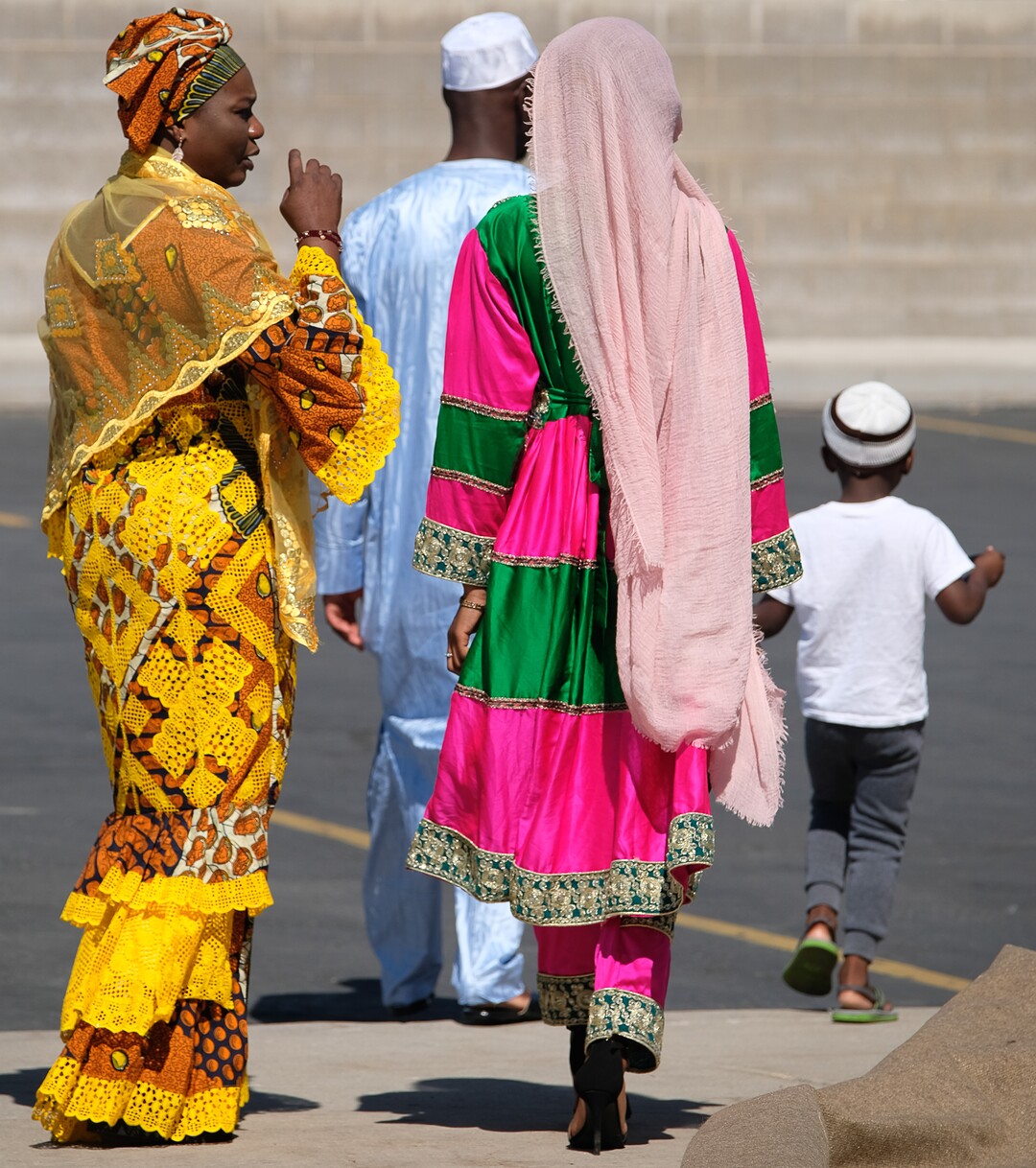 (Francisco Kjolseth  |  The Salt Lake Tribune)  Members of the Khadeeja Islamic Center in West Valley City mark the end of Ramadan, a 30 day period of fasting and spiritual growth, dressed in colorful attire in celebration on Wed. June 5, 2019.