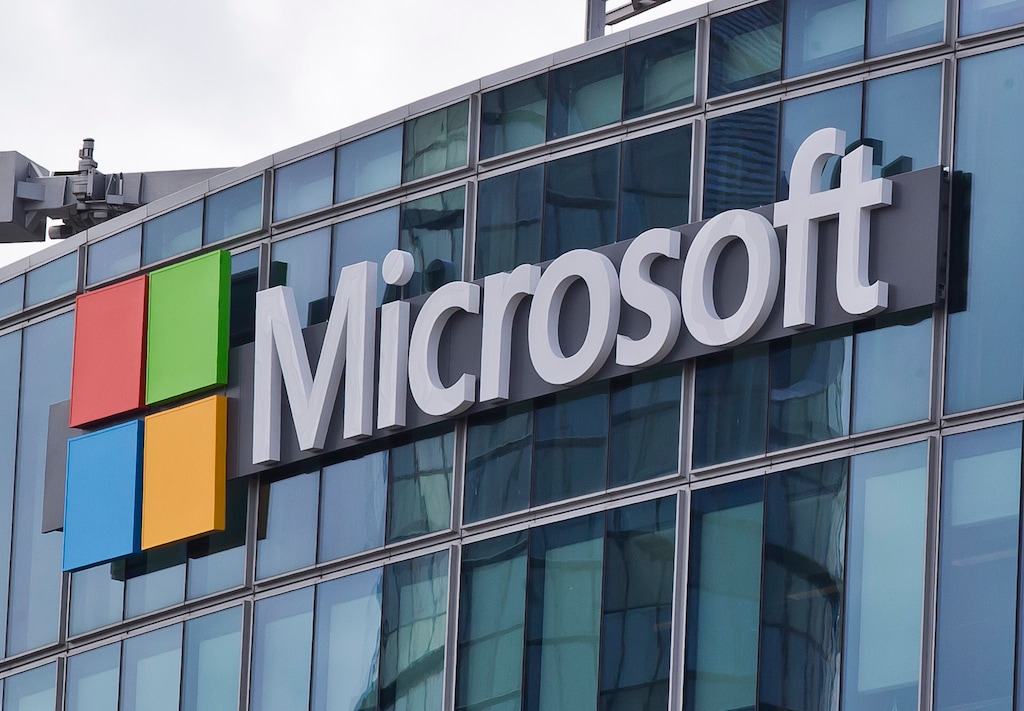 (Michel Euler | AP file photo)

This April 12, 2016, photo shows the Microsoft logo in Issy-les-Moulineaux, outside Paris, France.