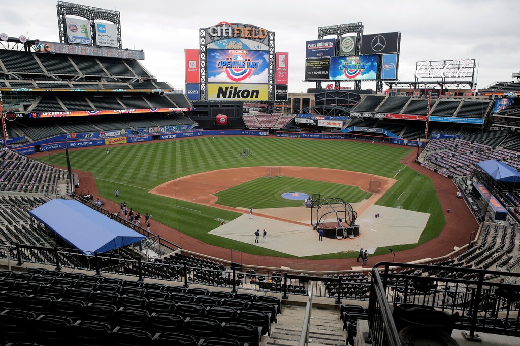 (Seth Wenig | AP file photo) A mostly empty stadium is seen before the Opening Day baseball game between the Mets and the Atlanta Braves at Citi Field, Friday, July 24, 2020, in New York. Sen. Mike Lee wants to strip Major League Baseball of its antitrust exemption after the league moved the All-Star Game from Atlanta in response to Georgia's new voting law.