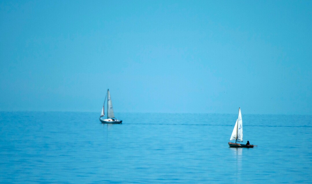 (Rick Egan  |  The Salt Lake Tribune)     Sail boats on the Great Salt Lake, Tuesday, June 11, 2019.