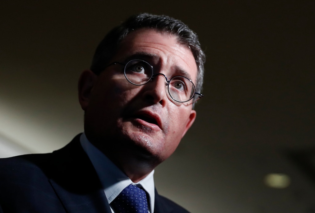 (AP Photo/Carolyn Kaster) In this Nov. 16, 2016, file photo, Federalist Society Executive Vice President Leonard Leo speaks to media at Trump Tower in New York.