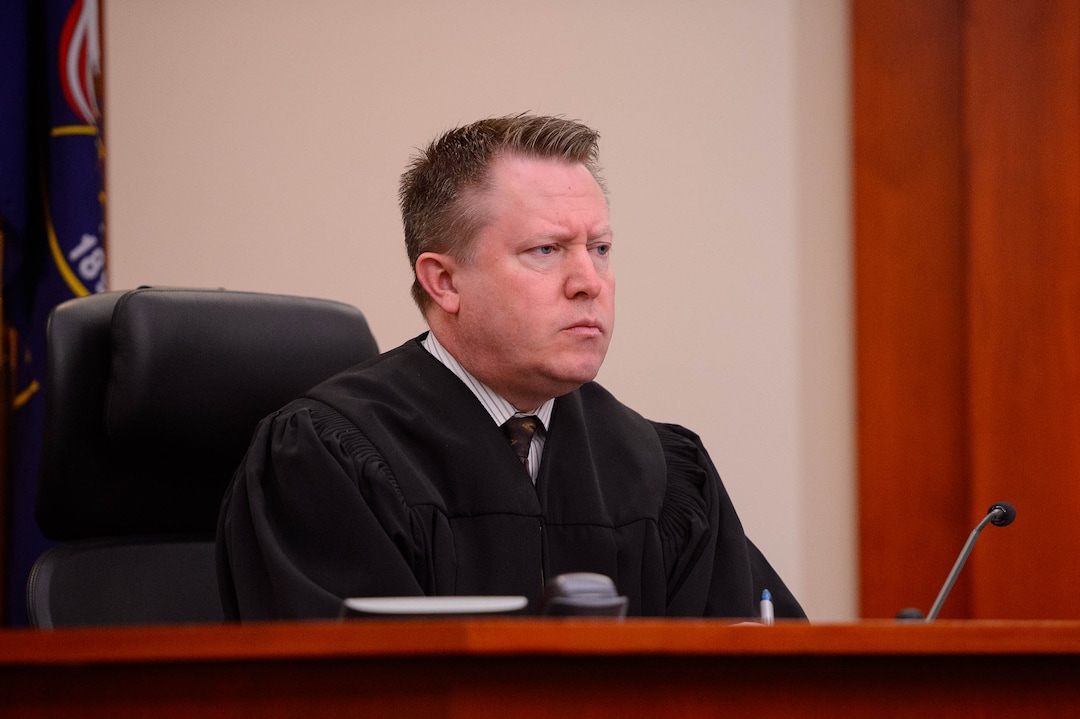 (Trent Nelson  |  The Salt Lake Tribune) Judge James Blanch during a hearing on Salt Lake City’s case against the creation of the Utah Inland Port, a controversial international trading hub planned for a large swath of the municipality’s northwestern side, in Salt Lake City on Monday Nov. 18, 2019.