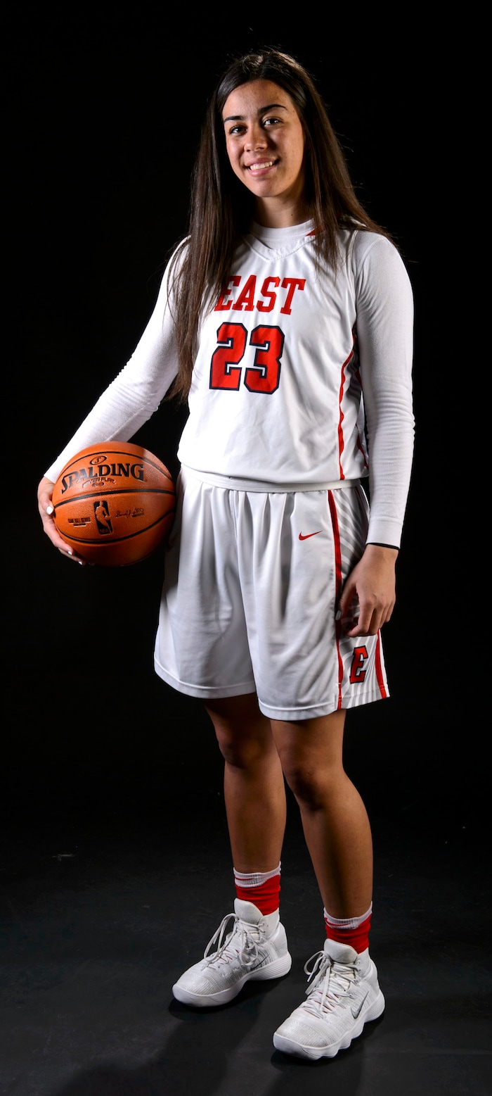 (Steve Griffin  |  The Salt Lake Tribune)  Prep basketball Liana Kaitu'u, East, in the Salt Lake Tribune studio in Salt Lake City Tuesday April 10, 2018.