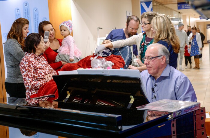 Leah Hogsten  |  The Salt Lake Tribune  On Friday, Intermountain Hospital caregivers wheeled paralyzed cancer patient Osvaldo Silva, 85, down to the lobby for a personal piano concert in his honor, Feb. 15, 2019. 
 With tears streaming down his face, Osvaldo, who is from Brazil, was treated to a dozen songs played by his Church of Jesus Christ of Latter-day Saints bishop, Bispo Do Pai Valdir, who kicked off the set with none other than ÒThe Girl from Ipanema.Ó  