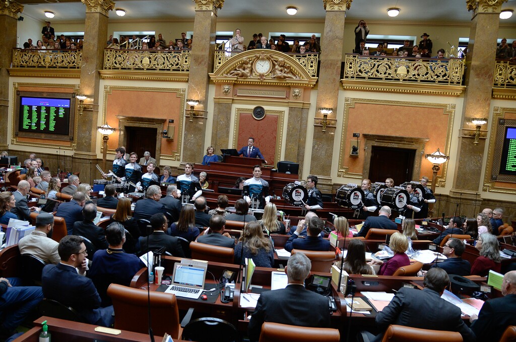 (Francisco Kjolseth  |  Tribune file photo) House Speaker Brad R. Wilson, R-Kaysville, delivers opening remarks at the start of the 2020 legislative session at the State Capitol in Salt Lake City, Utah, on Monday, Jan. 26.