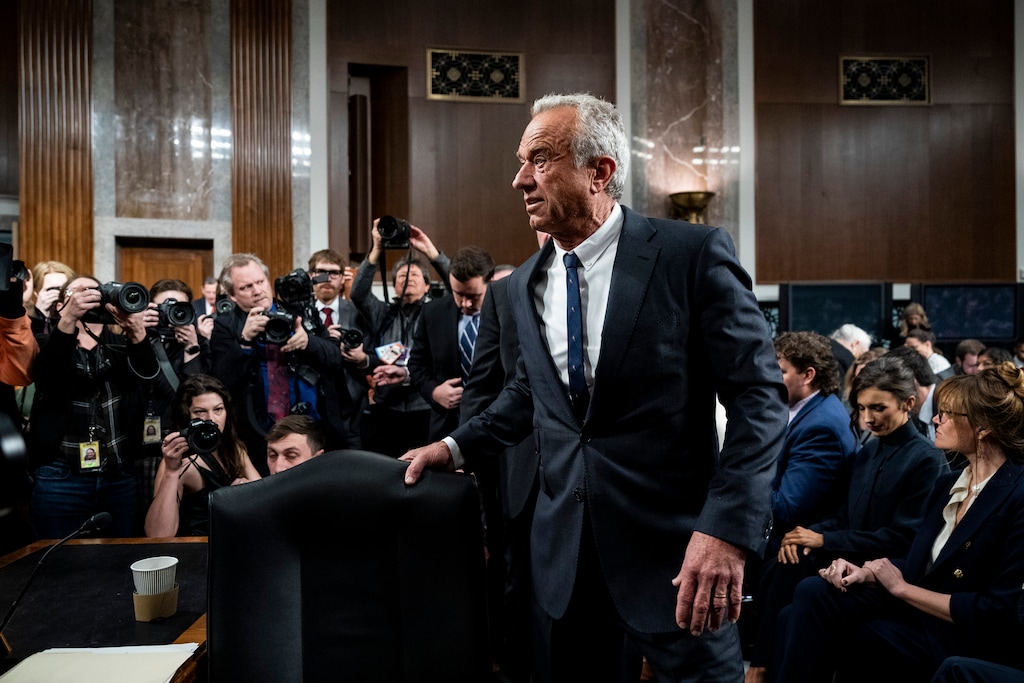 (Haiyun Jiang | The New York Times) Robert F. Kennedy Jr., President Donald Trump’s nominee for secretary of Health and Human Services, arrives at his confirmation hearing before the Senate Finance Committee on Capitol Hill in Washington on Wednesday, January 29, 2025. Three of Trump’s most contentious picks to lead government agencies will appear in Senate confirmation hearings on Thursday, with the fate of their nominations hanging on the votes of a handful of Republican senators.