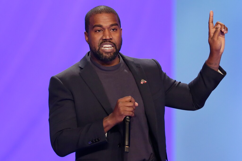 (Michael Wyke | Associated Press file photo) The rapper Ye, formerly known as Kanye West — seen here in 2019 — appeared Friday, August 9, 2024, in Salt Lake City's Delta Center, for a "listening experience" with collaborator Ty Dolla $ign to play their new album "Vultures 2." News photographers were not allowed into the venue.
