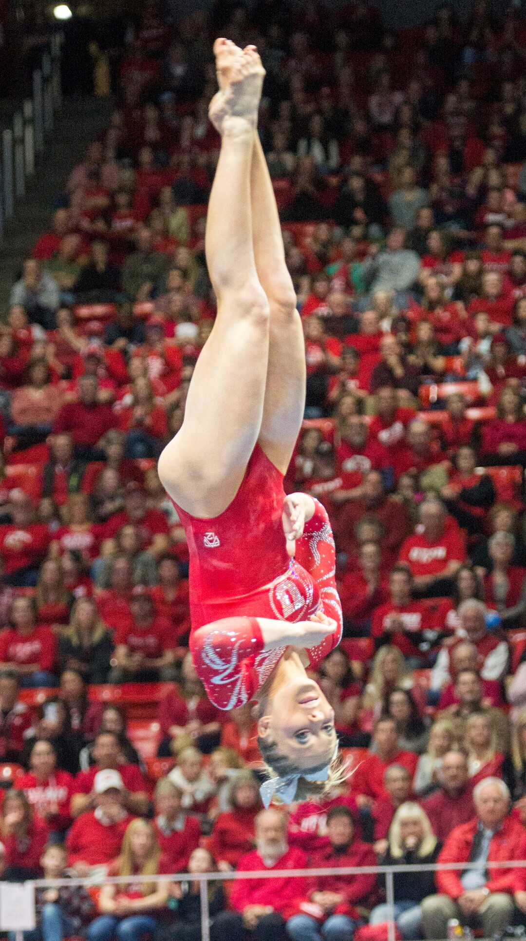Rick Egan  |  The Salt Lake TribuneMyKayla Skinner performs on the floor for the Utes, in gymnastics action, Utah vs UCLA, at the Huntsman Center, Saturday, February 18, 2017.