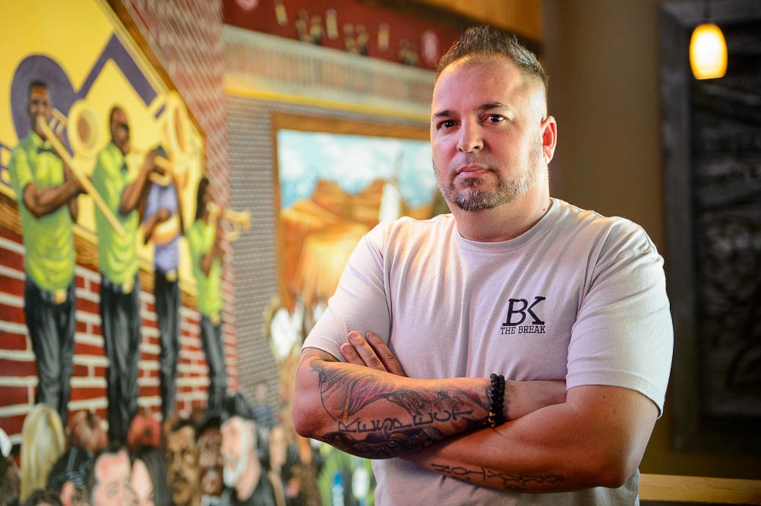 James(Trent Nelson | The Salt Lake Tribune)  No one wants The Break to become a bar — not its owner Bam Peck, or the South Jordan City Council. But the parties say they have no choice because the Legislature did away with the dining club liquor license. Now The Break, and dozens of other Utah businesses, have to choose between being a bar (no one under 21) or a restaurant (must order food to drink.).James "Bam" Peck at The Break Sports Grill in South Jordan, Friday June 1, 2018.
