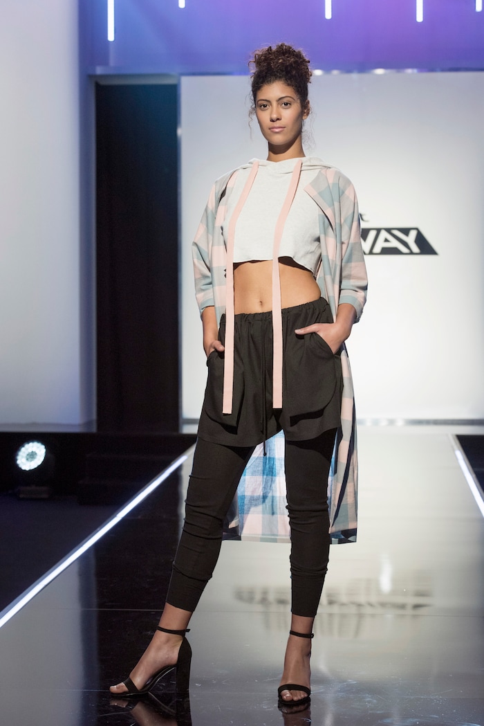 (Photo courtesy of Barbara Nitke/Lifetime) Brandon Kee’s final design for the seventh challenge of “Project Runway's” Season 16.  He got one of the high scores in this challenge.