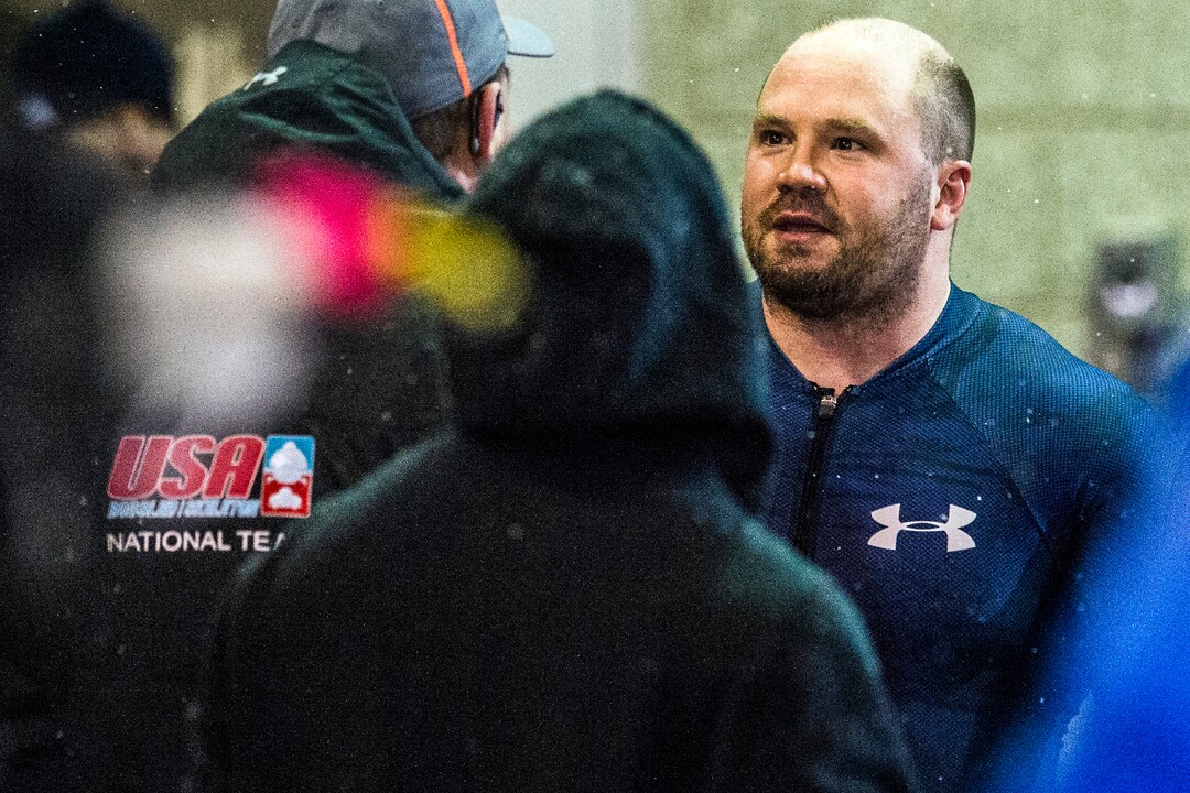 Chris Detrick  |  The Salt Lake TribuneUSA's Steven Holcomb after competing in the Bobsled and Skeleton World Cup at the Utah Olympic Park in Park City Friday January 15, 2016. 