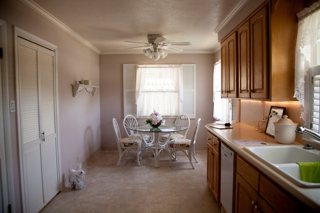 (Stella Yu |  The Salt Lake Tribune) This 2,478-square-foot rambler-style home in Bountiful includes three bedrooms, two baths, two family rooms, a living room and a kitchen, with wheelchair access in the backyard.