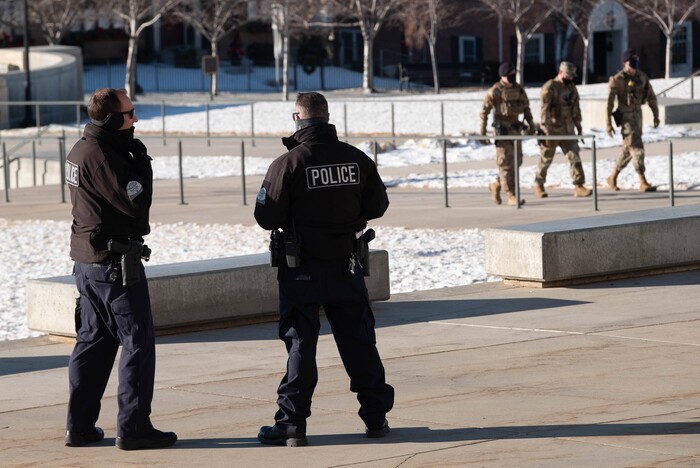 (Francisco Kjolseth  | The Salt Lake Tribune) The Utah State Legislature opens the 2021 legislative session at the Capitol in Salt Lake City under heightened security by the National Guard and police on Tuesday, Jan. 19, 2021.