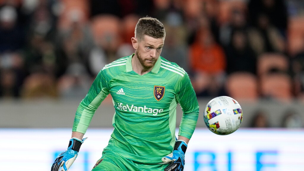 Associated Press file photo
Real Salt Lake goalkeeper Zac MacMath, shown during a match last season, stopped the only Seattle Sounders shot on goal he faced Saturday night.