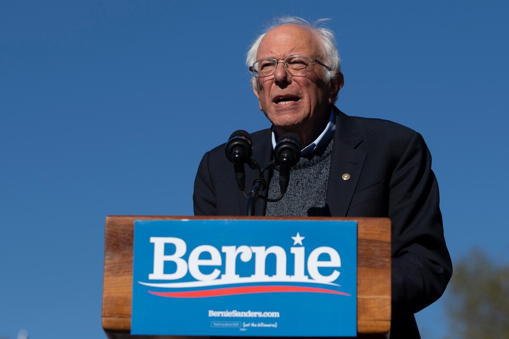 (Eduardo Munoz Alvarez | AP file photo)

In this Oct. 19, 2019, photo, Democratic presidential candidate Sen. Bernie Sanders, I-Vt., speaks to supporters during a rally in New York.