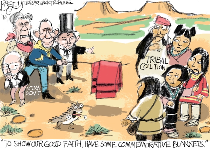 This Pat Bagley cartoon appears in The Salt Lake Tribune on Wednesday, Jan. 10, 2018.