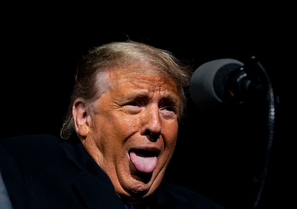 (Doug Mills | The New York Times)
President Donald Trump gestures during a campaign rally at the Eppley Airfield in Omaha, Neb., on Tuesday, Oct. 27, 2020. "Let’s see how much you remember about the guy you may be allowed to start forgetting very soon," writes New York Times columnist Gail Collins.