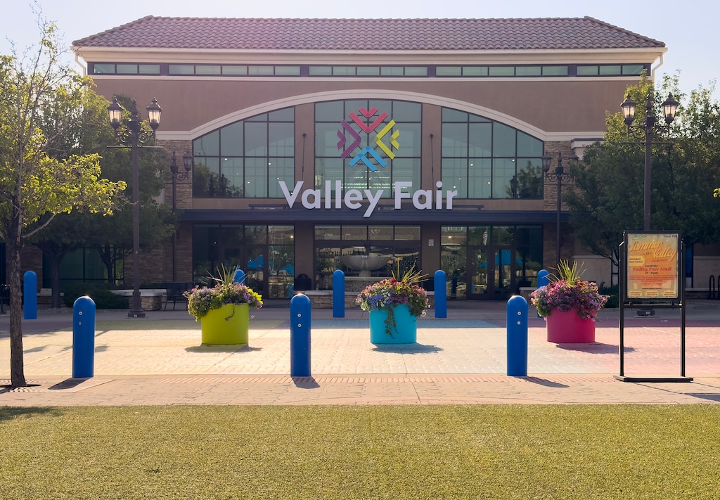 (Chris Samuels | The Salt Lake Tribune) The entrance to Valley Fair Mall in West Valley City, Tuesday, July 14, 2026.