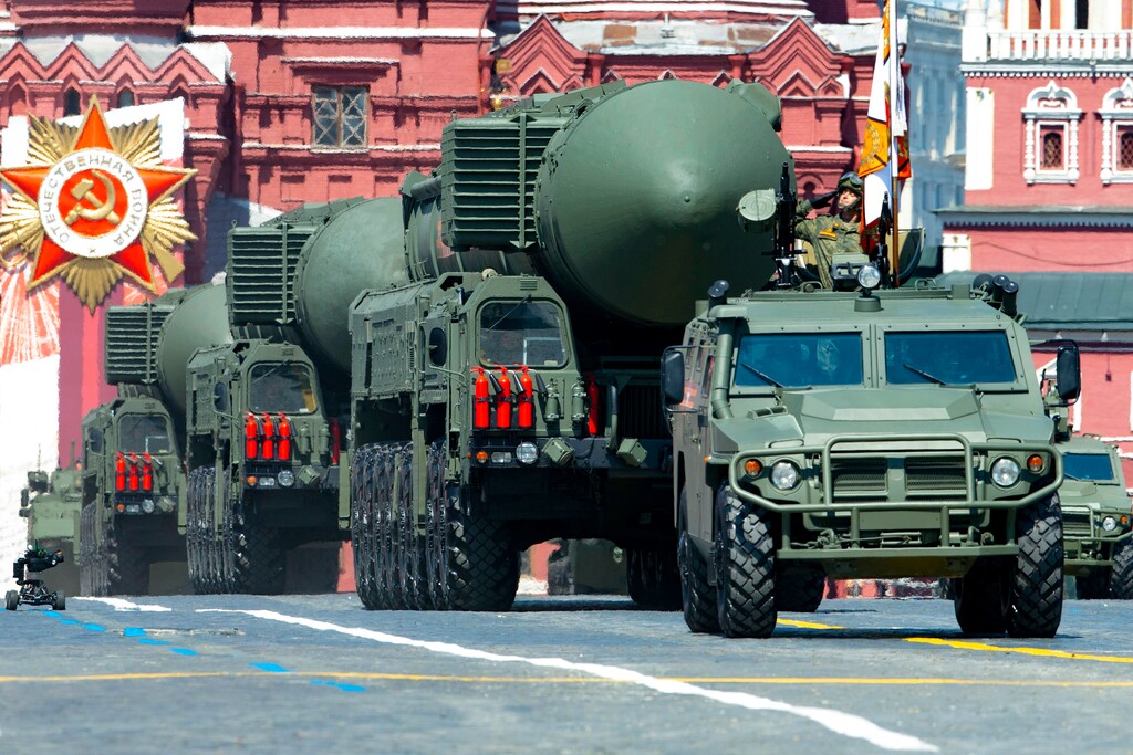 (Alexander Zemlianichenko | AP photo)

In this photo taken on June 24, 2020, Russian RS-24 Yars ballistic missiles roll in Red Square during the Victory Day military parade marking the 75th anniversary of the Nazi defeat in Moscow, Russia.