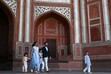 (Kenny Holston/The New York Times) U.S. Vice President JD Vance and second lady Usha Vance visit the Taj Mahal with their children in Agra, India, April 23, 2025. As the Trump administration shrinks federal child care programs, Republicans are backing policies they hope will allow more parents to scale back at work.