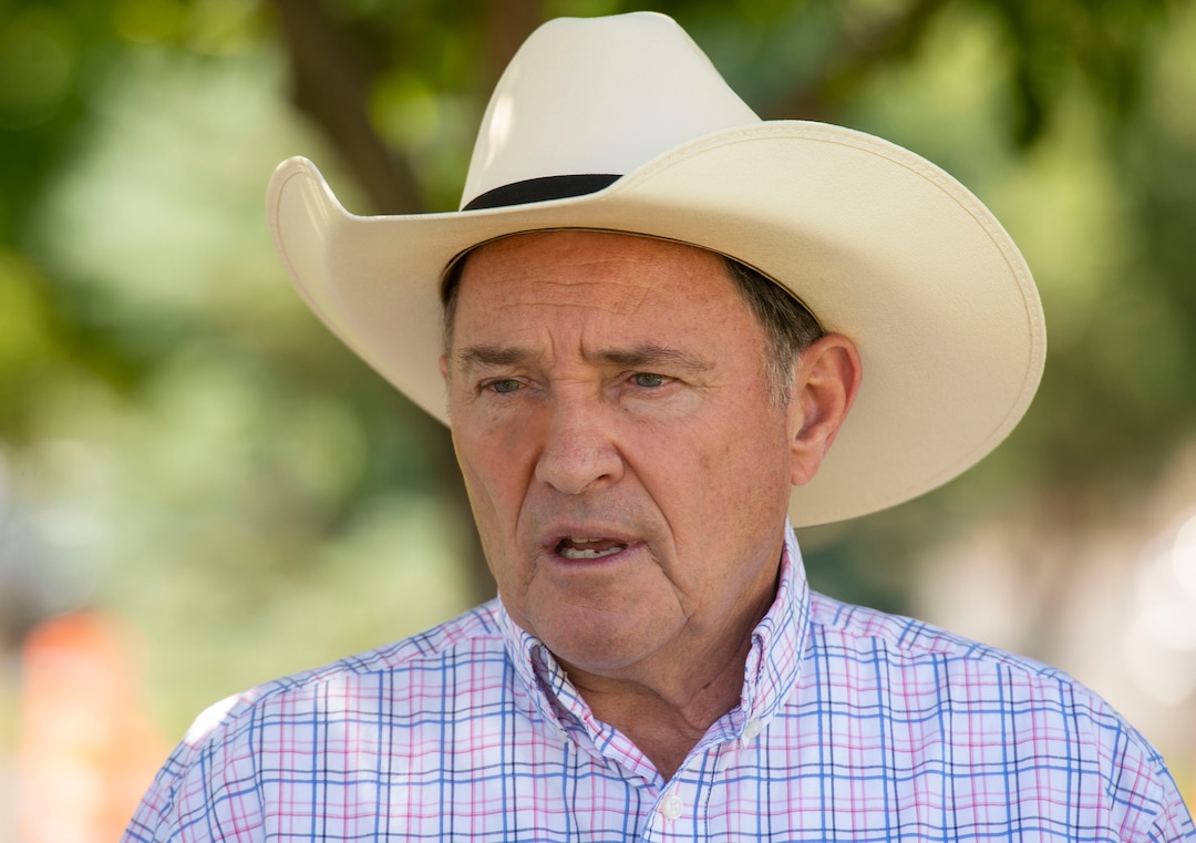 (Rick Egan  |  The Salt Lake Tribune)       Gov. Herbert answered questions during a news conference about the Days of 47 festivities, Tuesday, July 16, 2019.