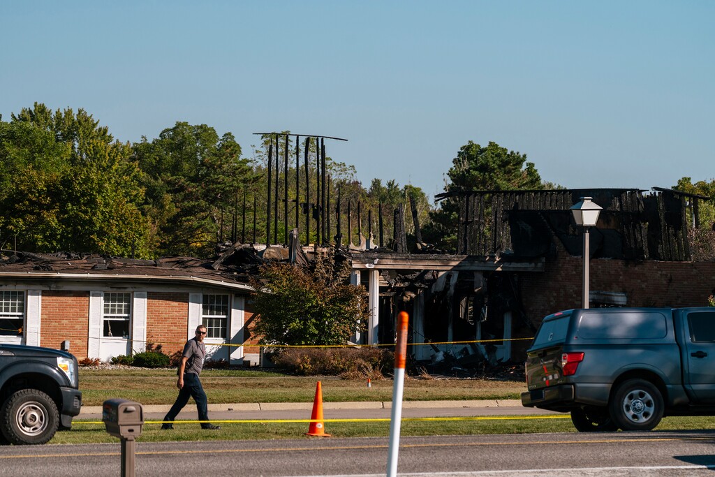 Photo by Nick Hagen | The New York Times) A burned section of The Church of Jesus Christ of Latter-day Saints meetinghouse in Grand Blanc Township, Michigan, Sept. 29, 2025. A Latter-day Saint was worried about the road to recovery that the family members of the alleged gunman faced. So he started a donation page for them.
