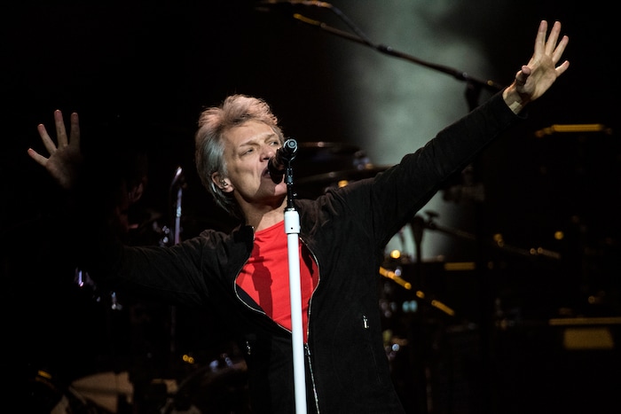 (Chris Detrick | The Salt Lake Tribune) Jon Bon Jovi performs during the 'This House Is Not for Sale' Tour at Vivint Smart Home Arena Friday, March 16, 2018.