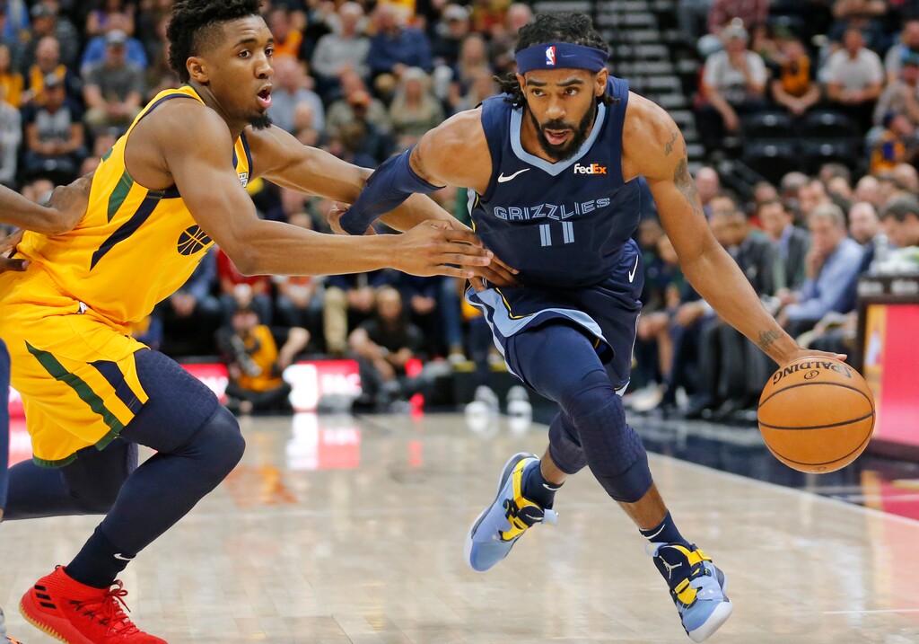 (Rick Bowmer  |  AP file photo) With Donovan Mitchell and Mike Conley, the Jazz's starting backcourt is set for the upcoming season. Indeed, the majority of the team's roster is in place, with the 13th through 15th spots yet to be determined.
