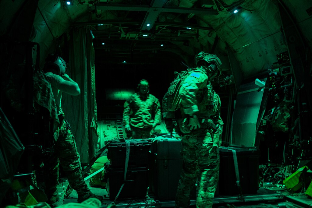 (Jim Huylebroek | The New York Times)
American military personnel aboard a plane from Helmand Province to Kabul, Afghanistan, Sept. 26, 2019. "American officials and generals never absorbed this simple fact: Even the battles we won, we lost in a way," writes New York Times opinion columnist Maureen Dowd.