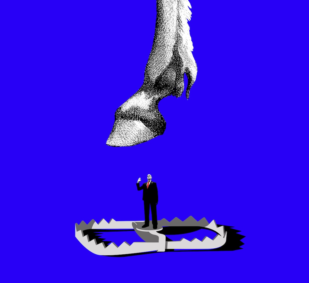 (Illustration by Ben Wiseman; photograph by Doug Mills | The New York Times) Democrats keep underestimating the audacity of President Donald Trump and his tribe.