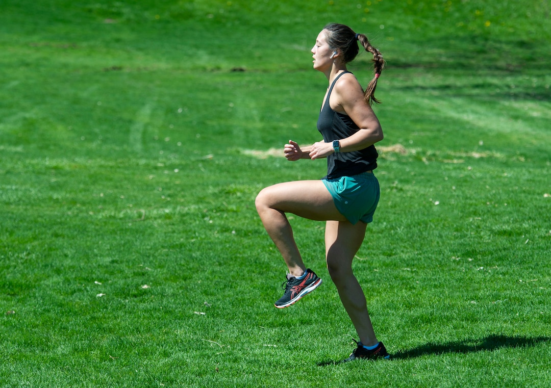 (Rick Egan  |  The Salt Lake Tribune)   Kira Tanghe, a student at the University of Utah and a kinesiology major, works out at Sugar House Park, Thursday, April 18, 2019. Overall, Utah still has some of the lowest obesity rates in the country, but a new study shows residents who are already overweight are becoming more so.