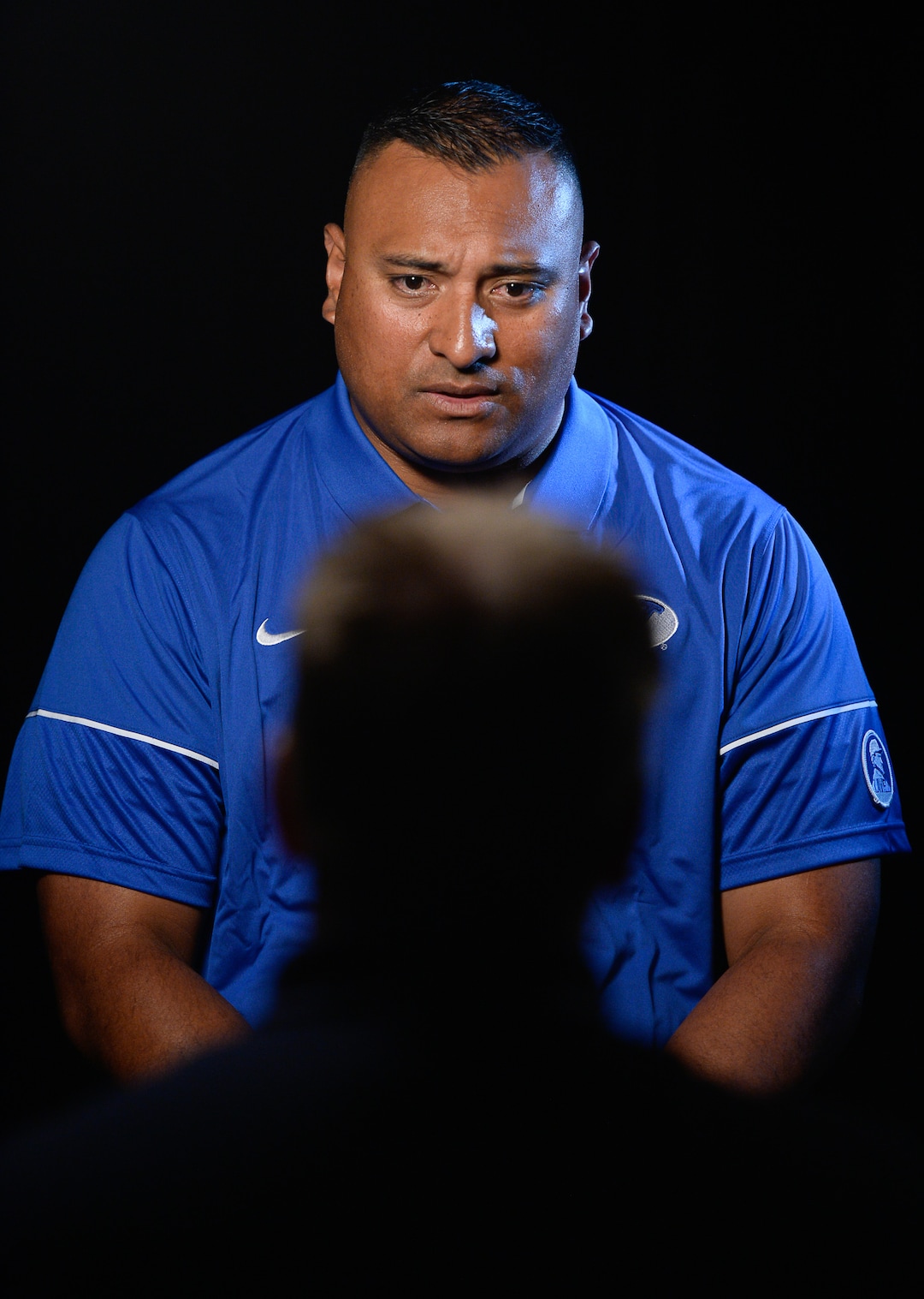 Francisco Kjolseth | The Salt Lake TribuneBYU football head coach Kalani Sitake, sits down for interviews during BYU Football Media Day at BYU Broadcasting in Provo on Friday, June 23, 2017.