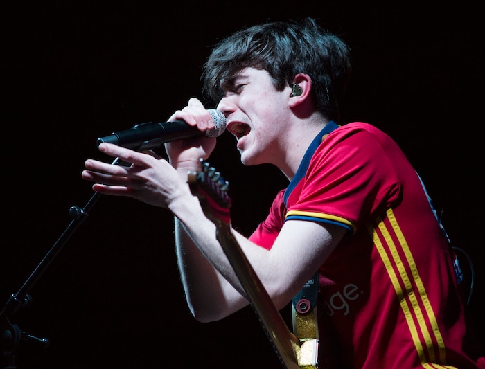 (Rick Egan | The Salt Lake Tribune) Declan McKenna plays in the Venue, in Salt Lake City, Tuesday, March 20, 2018.