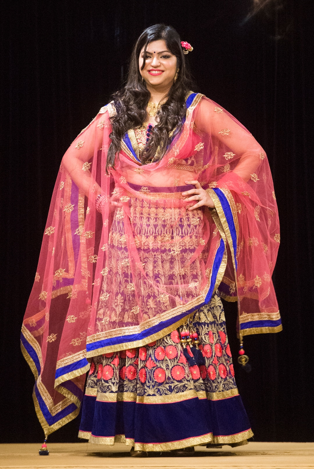 (Rick Egan  |  The Salt Lake Tribune)  Priyanka Singh, India, walks the runway, at the 8th Annual Women of the World Fashion Show. The fashion show fund is raiser for the non-profit that seeks to help refugees settle in a new culture. Wednesday, March 7, 2018.