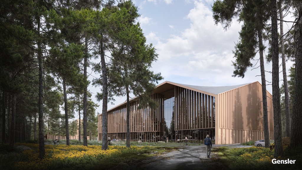A rendering shows part of the Wonder Valley data center planned for more than 7,000 acres in the Canadian province of Alberta.