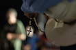(Francisco Kjolseth | The Salt Lake Tribune) People recite the rosary as they gather to oppose the death penalty at a free speech zone outside the Utah State Correctional Facility shortly before the scheduled execution of Taberon Honie in Salt Lake City, Wednesday, Aug. 7, 2024.