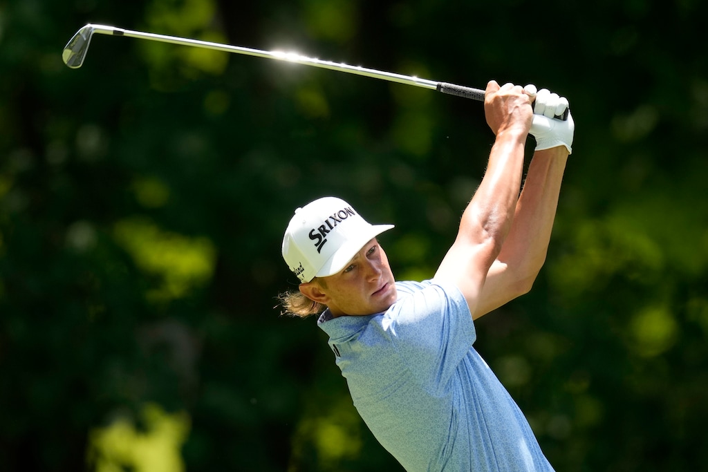 (Charlie Neibergall | AP) Peter Kuest hits off the sixth tee during the third round of the John Deere Classic golf tournament, Saturday, July 8, 2023, at TPC Deere Run in Silvis, Ill.