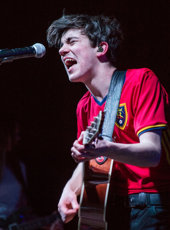 (Rick Egan | The Salt Lake Tribune) Declan McKenna plays in the Venue, in Salt Lake City, Tuesday, March 20, 2018.